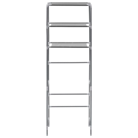 Rack de rangement Vidaxl pour à l'étage à 3 couches 53x28x169 cm de couleur argentée