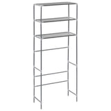 Rack de stockage Vidaxl pour la machine à laver Boven 3 couches 69x28x169 cm argent