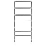 Rack de stockage Vidaxl pour la machine à laver Boven 3 couches 69x28x169 cm argent