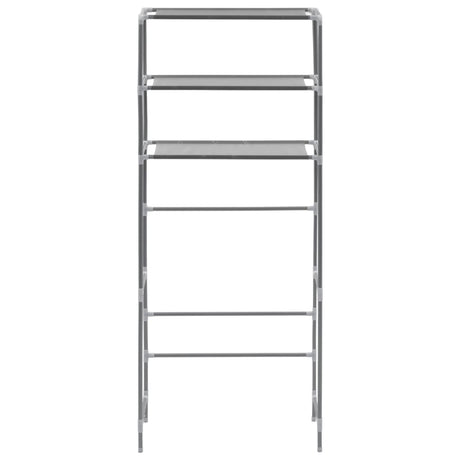 Rack de stockage Vidaxl pour la machine à laver Boven 3 couches 69x28x169 cm argent