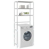 Vidaxl storage rack for Boven Washing machine 3-layer 69x28x169 cm silver