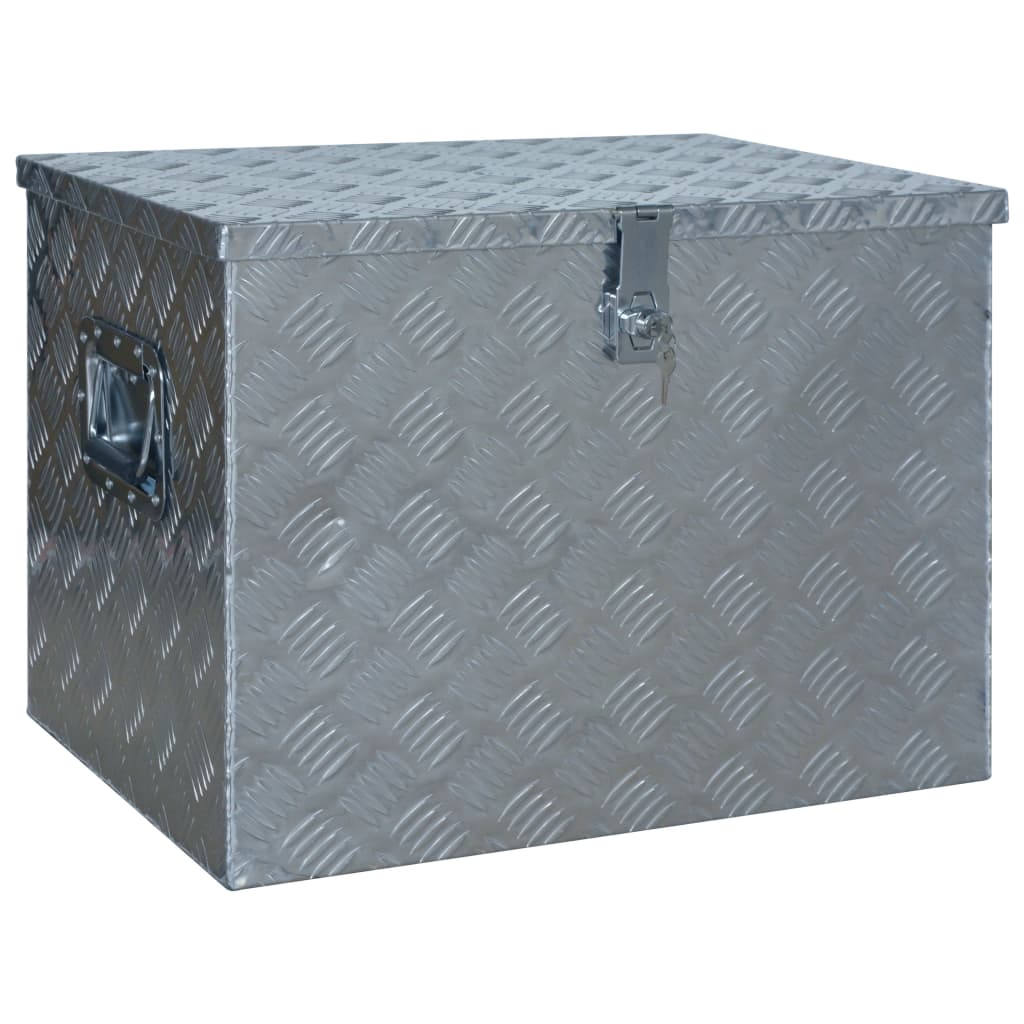 Vidaxl Box de aluminio 610x430x455 mm de color plateado