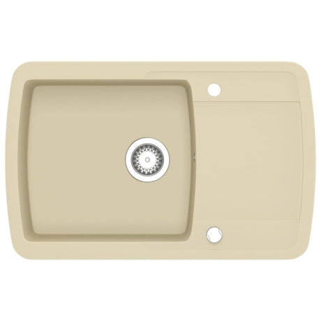 Vidaxl lavabo bol simple de beige de granit