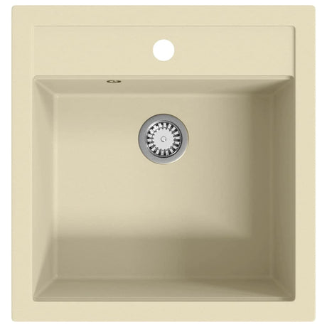 Vidaxl lavabo bol simple de beige de granit