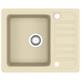 Vidaxl lavabo bol simple de beige de granit