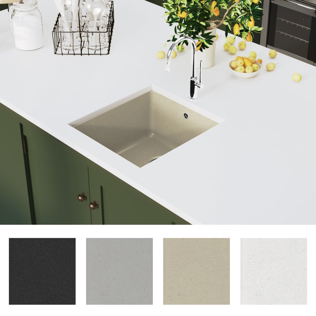 Vidaxl sink Single Schossel vu Granit Beige