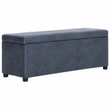 Vidaxl bankje met opbergvak 116 cm kunstsuède grijs