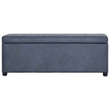 Vidaxl bankje met opbergvak 116 cm kunstsuède grijs