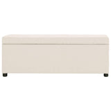 Vidaxl bankje met opbergvak 116 cm polyester crème
