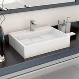 Vidaxl Washbasin 50x38x13 cm en marbre minéral moulé moulé blanc