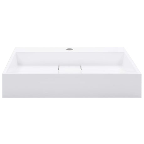 Vidaxl Washbasin 60x38x11 cm en marbre minéral moulé moulé blanc