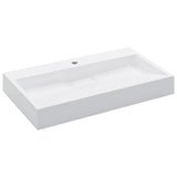 Vidaxl Washbasin 80x46x11 cm en marbre minéral moulé moulé blanc
