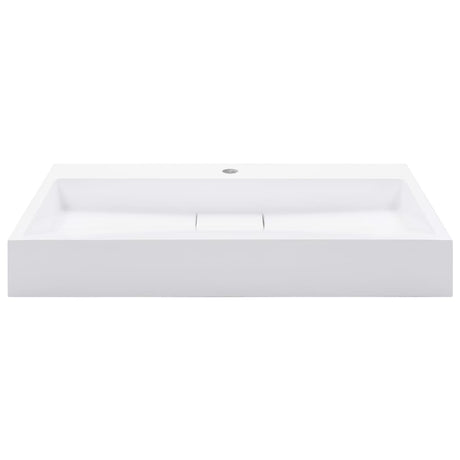 Vidaxl Washbasin 80x46x11 cm en marbre minéral moulé moulé blanc