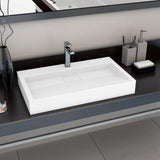 Vidaxl Washbasin 80x46x11 cm en marbre minéral moulé moulé blanc
