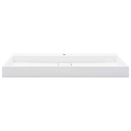 Vidaxl Washbasin 120x46x11 cm en marbre minéral moulé moulé blanc