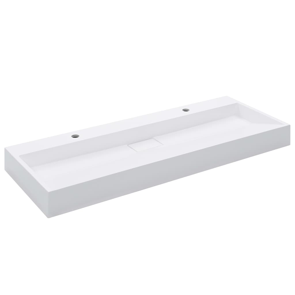 Vidaxl Washbasin 120x46x11 cm mineralni listi marmor lito belo