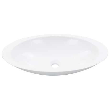 Vidaxl Washbasin 59.3x35.1x10.7 cm en marbre minéral moulé moulé blanc