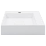 Vidaxl Washbasin 50x50x12.3 cm en marbre minéral moulé moulé blanc