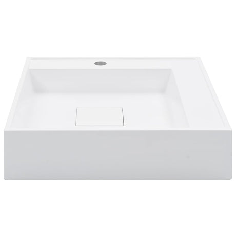 Vidaxl Washbasin 50x50x12.3 cm en marbre minéral moulé moulé blanc