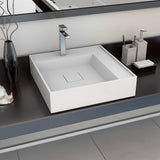 Vidaxl Washbasin 50x50x12.3 cm Mineral støbt marmor støbt hvid