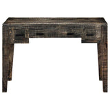 Vidaxl bureau 110x50x75 cm massief mangohout zwart