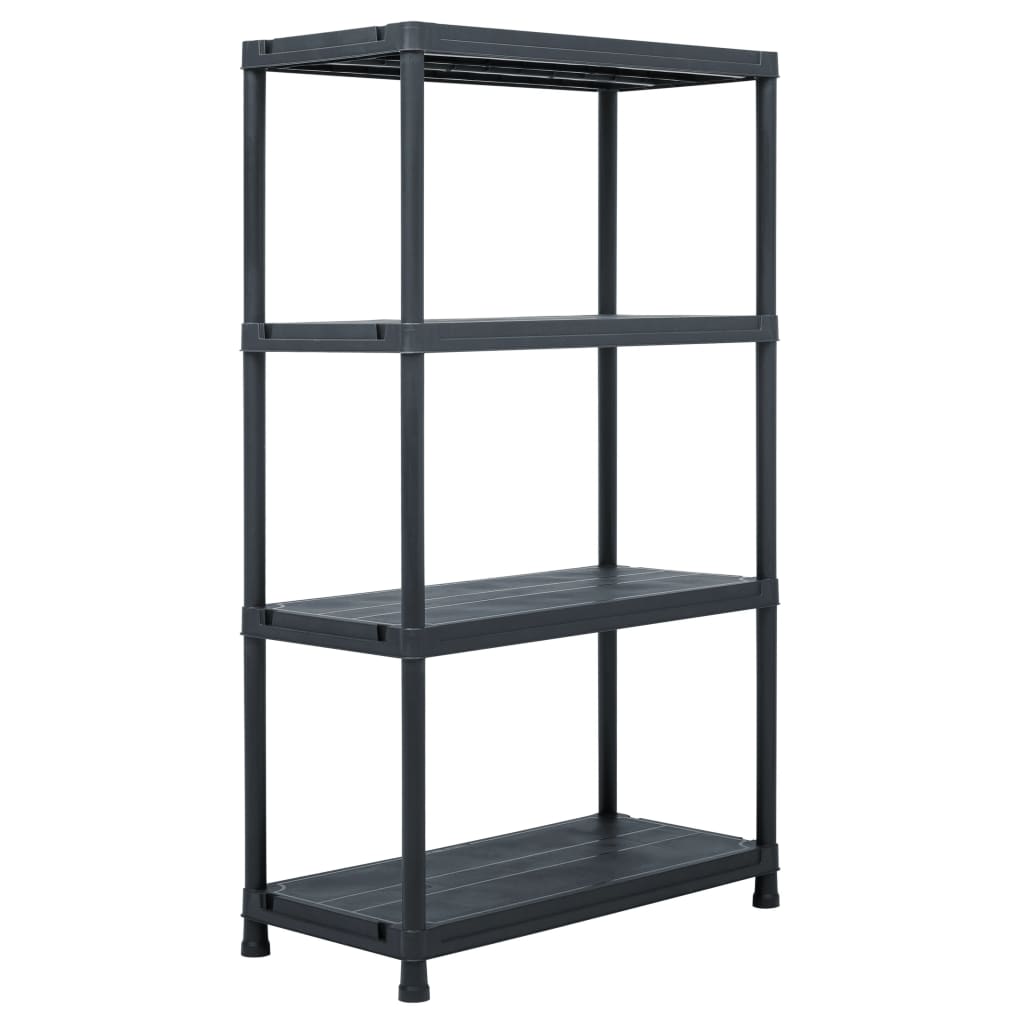 Vidaxl Storage Racks 2 st 200 kg 80x40x138 cm de plástico negro