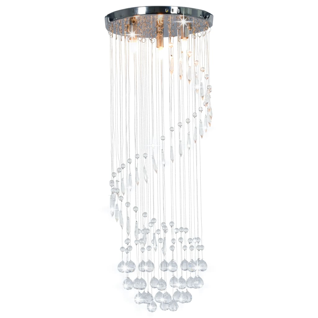 Vidaxl Plafond lampe avec des perles de cristal Spiral G9 Colore