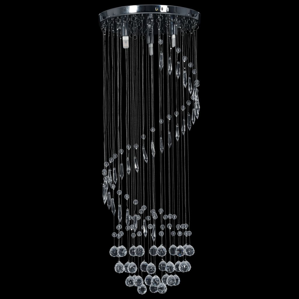 Vidaxl Plafond lampe avec des perles de cristal Spiral G9 Colore