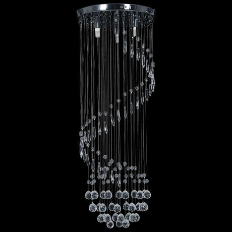 Vidaxl Plafond lampe avec des perles de cristal Spiral G9 Colore