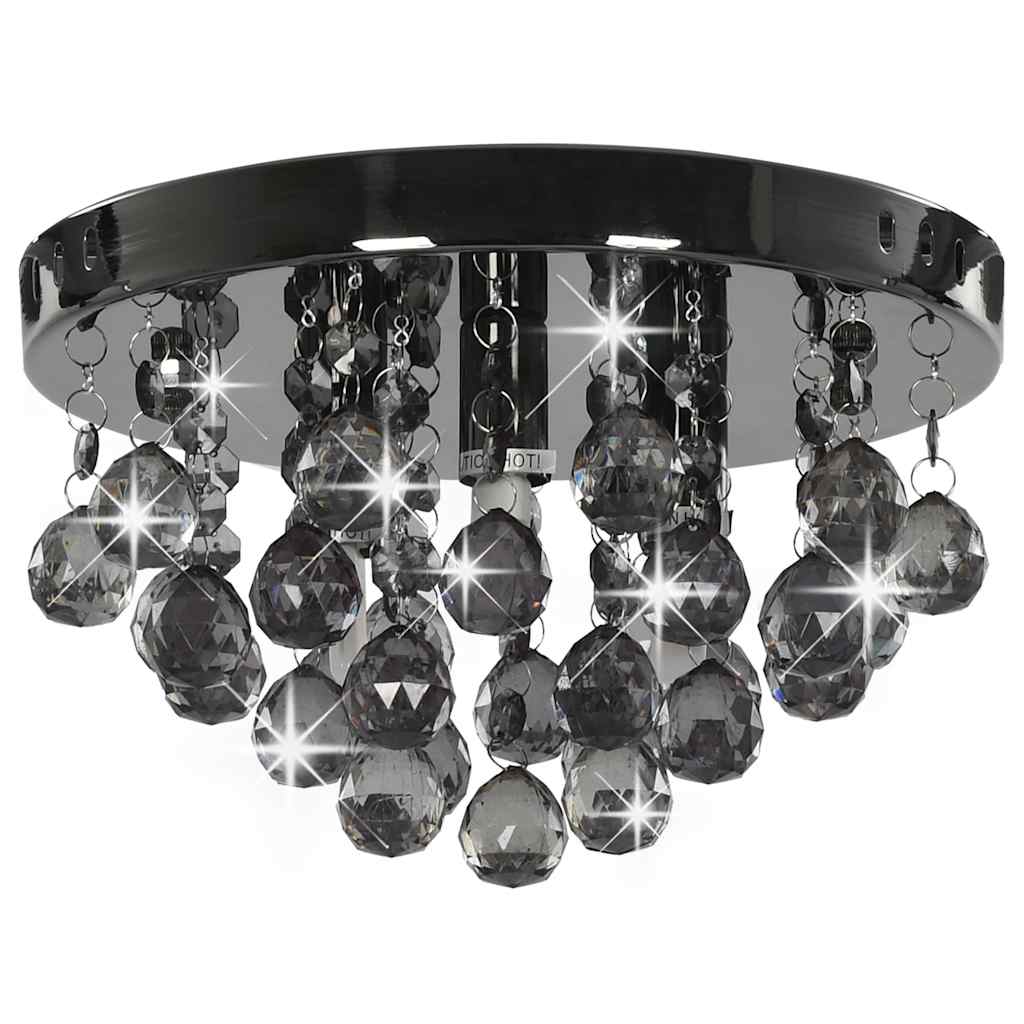 Vidaxl plafond avec des perles fumées autour de G9 Black