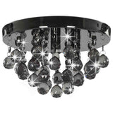 Vidaxl plafond avec des perles fumées autour de G9 Black