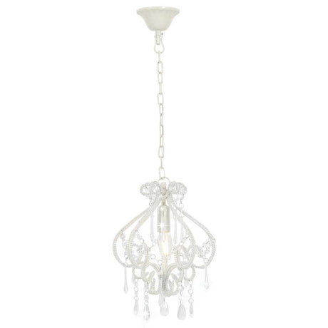 Vidaxl plafond avec des perles autour de E14 blanc