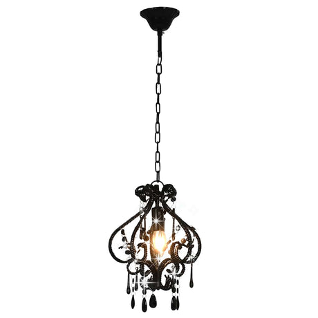 Vidaxl plafond avec des perles autour de l'E14 noir
