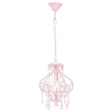 Vidaxl Plafond avec des perles autour de E14 Pink