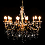 Lustre vidaxl avec perles 12xe14 colorés en or