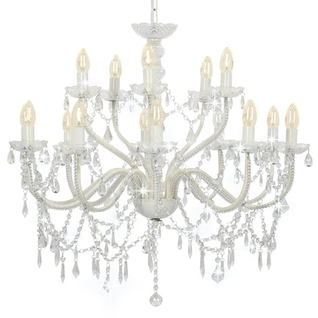 Vidaxl Chandelier 2-LAAGS 15XE14 BLANC