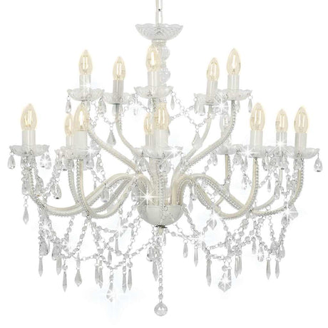 Vidaxl Chandelier 2-LAAGS 15XE14 BLANC