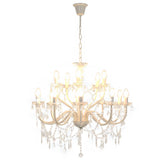 Vidaxl Chandelier 2-LAAGS 15XE14 BLANC