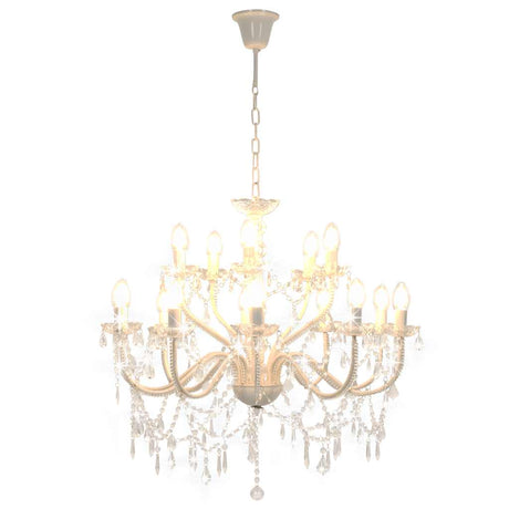 Vidaxl Chandelier 2-LAAGS 15XE14 BLANC