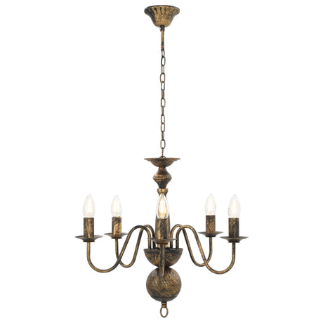 Vidaxl lustre 5xe14 Antiques noires