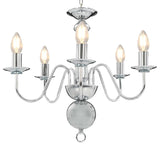 Vidaxl Chandelier 5xe14 Silverfärgad