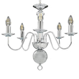 Vidaxl Chandelier 5xe14 Silverfärgad