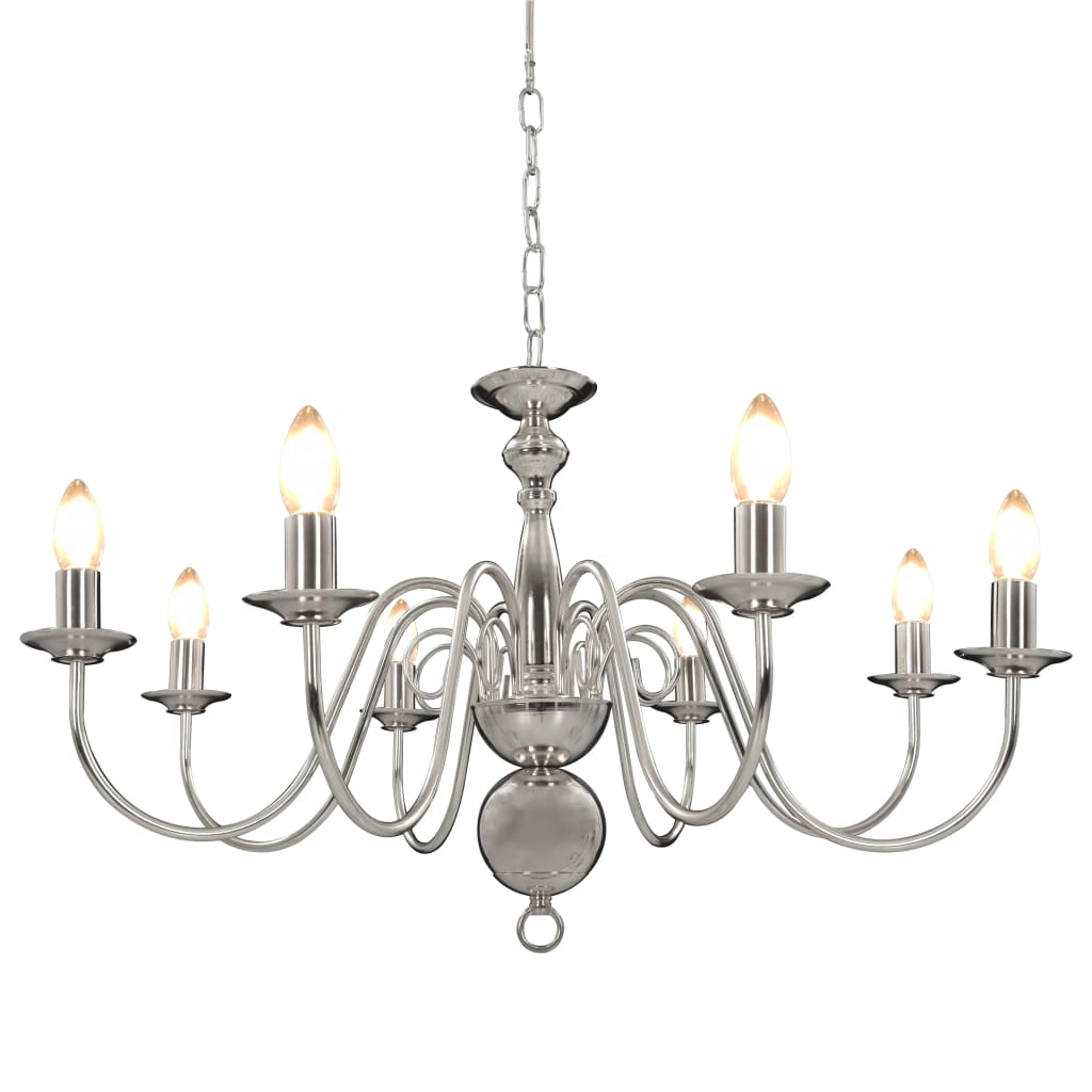 Vidaxl Chandelier 8XE14 Couleurs en argent
