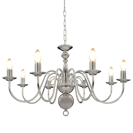 Vidaxl Chandelier 8XE14 Couleurs en argent