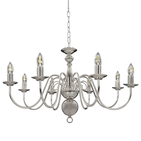 Vidaxl Chandelier 8XE14 Couleurs en argent