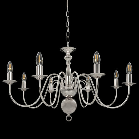 Vidaxl Chandelier 8XE14 Couleurs en argent