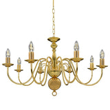 Vidaxl lustre 8xe14 or couleur or