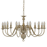 Vidaxl lustre 12xe14 antique blanc