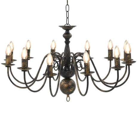 Vidaxl lustre 12xe14 Antiques noires