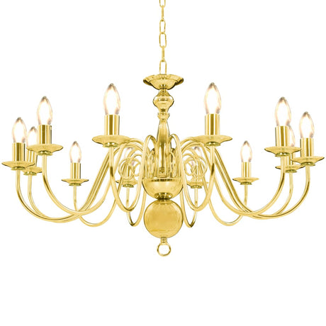 Vidaxl lustre 12xe14 or couleur or